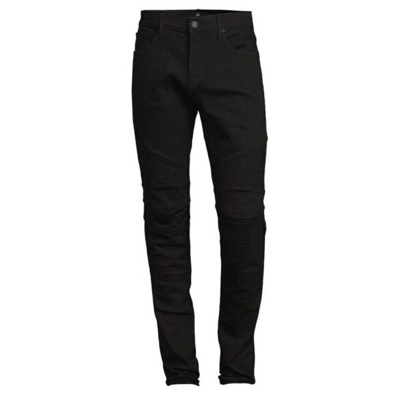 Hudson Jeans Men's High Rise Banks Biker Mid-Rise Slim Black Jeans Size 32 NWT - Picture 5 of 8